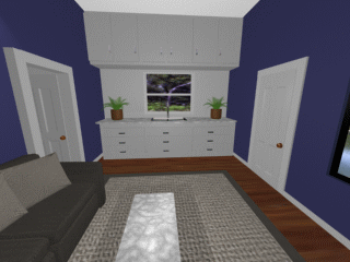 GIF Animation: Living Room from Blueprints