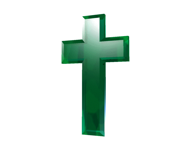 Rotating Emerald Cross