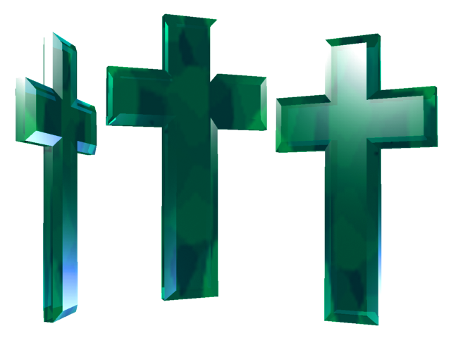 Three Emerald Crosses