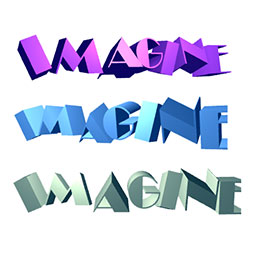 3D Imagine Text with Highlights
