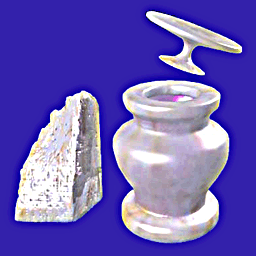 Alabaster Jar and Stone 3D Rendering