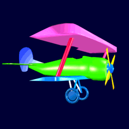 Shiny Plastic Biplane
