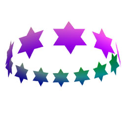 Colorful Crown of 12 Stars