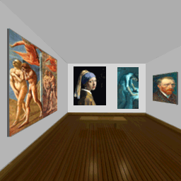 Art Gallery with Famous Paintings