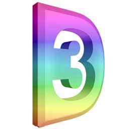 3D Logo with Rainbow Colors