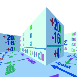 Maze with Algebra on Walls