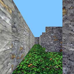 Stone Walls, Open Cieling, Ivy Walkway
