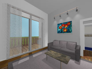 Living Room with Oil Painting