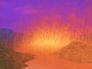 Burning Water on Lake Animated GIF