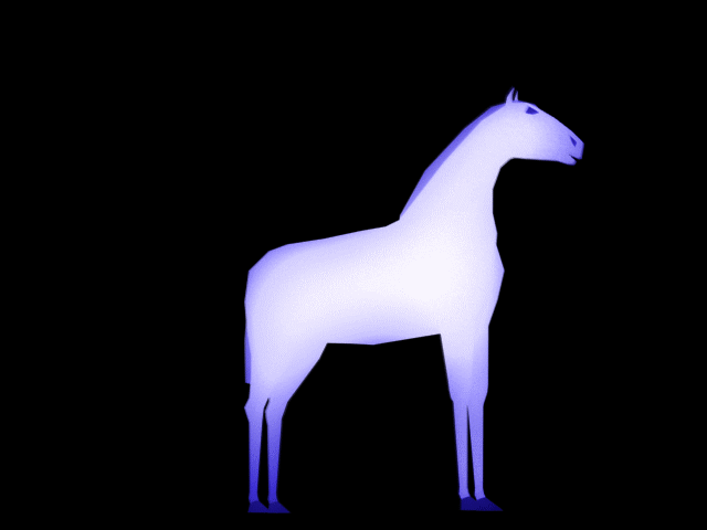 White Horse GIF Animation