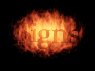 Signs Text on Fire