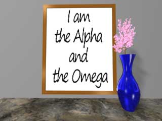 Alpha & Omega Print in Room