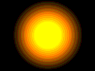 Sunburst Concentric Orange-Red-Yellow Circles