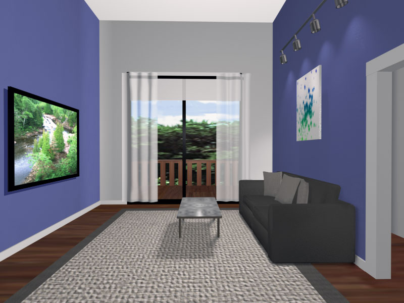 Living Room Prepared from Blueprints