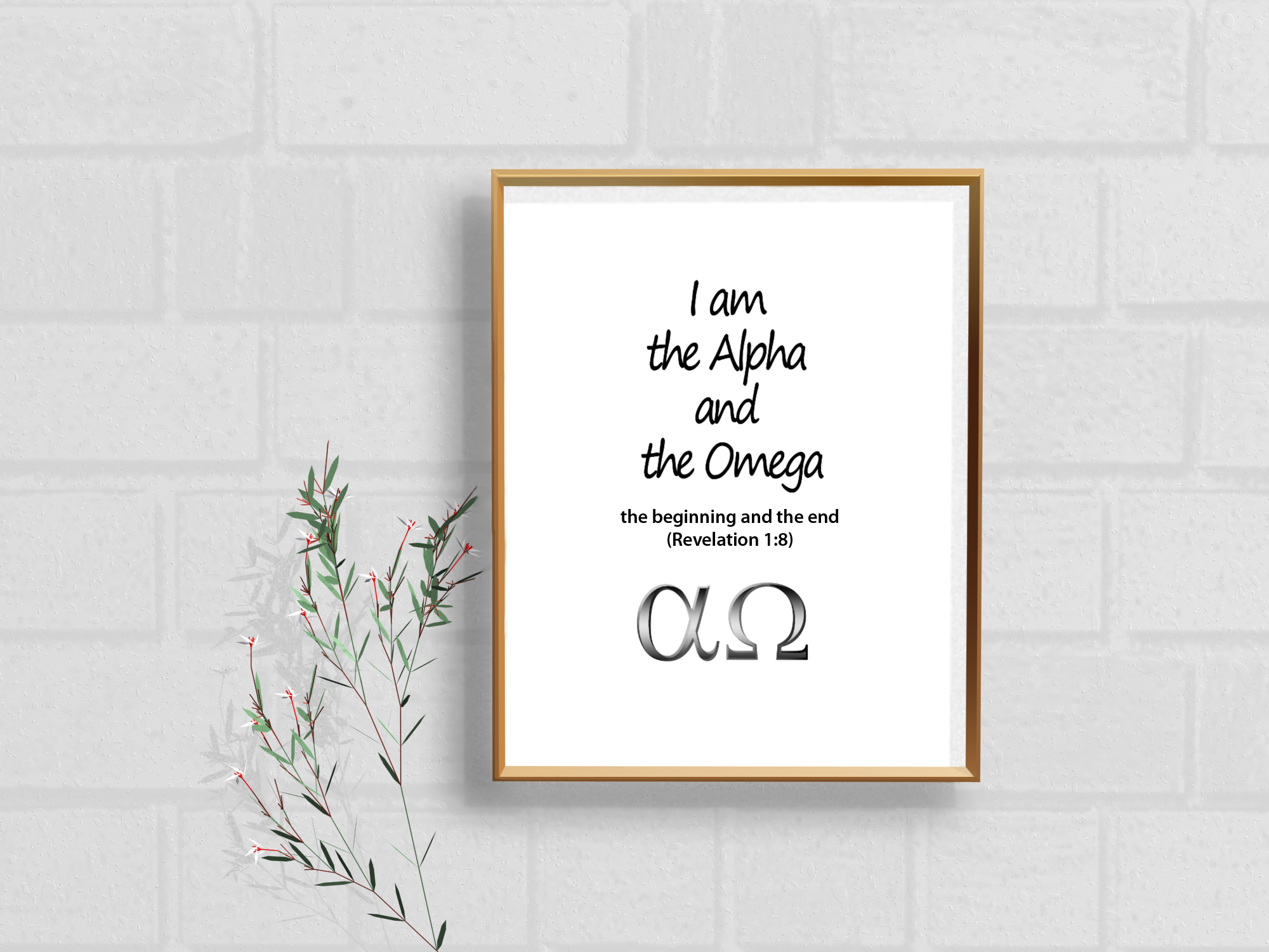 Alpha & Omega Framed Print on Wall